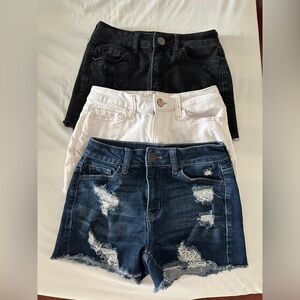 SO brand shorts Set of 3, blue white and black!